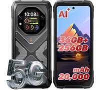 Oscal TANK 1 5G 6,78 pouces Dimensity 7050 Téléphone Robuste Android 15 12 Go ou 16 Go RAM 256 Go ou 512 Go ROM Batterie 20000mAh 12GB+256GB noir