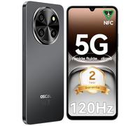 OSCAL Tiger 8 Telephone Portable 5G, 6.88'' HD+ 120Hz, Telephone Pas Cher Android 15, Unisoc T8100, 12Go+128Go/2To TF, 5000mAh/18W, 16MP+8MP, Smartphone 5G Dual SIM/NFC/OTG/Face ID/Fingerprint - Noir