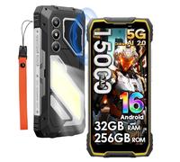 OSCALPilot 5 5G Téléphone Portable Incassable Android 16, 24Go+256Go/2TB Téléphone Incassable, Haut-Parleur HiFi 5W, 15000mAh Smartphone Incassable, 6,67" FHD+ 120Hz, 16MP+13MP,WiFi 5/NFC/OTG/GPS,Noir
