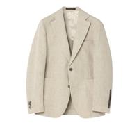 Oscar Jacobson - Blazer en sergé de lin - Coupe droite - Homme - Costumes - Beige - Taille: XL
