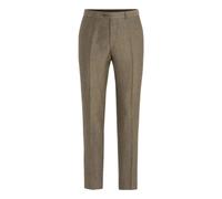 Oscar Jacobson - Pantalon Slim Fit en Lin - Homme - Pantalons - Brun - Taille: XL