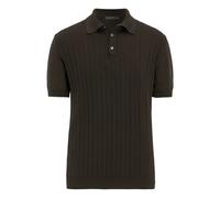 Oscar Jacobson - Polo à Rayures Marron Coton Italien - Homme - Tops - Brun - Taille: M