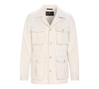 Oscar Jacobson - Surchemise Regular Fit en Mélange de Coton avec Texture Sergé - Homme - Vestes - Blanc - Taille: L