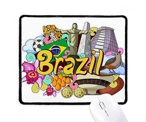 Oscar Niemeyer, Footballeur Brésilien Doodle Tapis De Souris Petit Mouse Pad Bords Cousus Tapis De Souris Gaming pour Voyage Ordinateur Bureau 25X30Cm