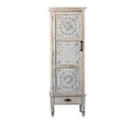 OSCAR - Rangement en sapin blanc patiné H159 Blanc