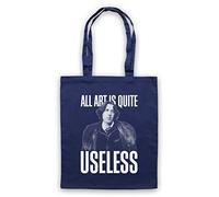 Oscar Wilde All Art Is Quite Useless Sac d'emballage, Bleu Fonce