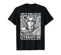 Oscar Wilde I Put the Lit in Littérature Auteur Auteur Roman T-Shirt