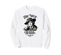 Oscar Wilde The Wit Portrait Fleur Victorienne littéraire Sweatshirt