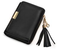 oscaurt Petit portefeuille pour femme en cuir synthétique avec blocage RFID 7 emplacements pour cartes Grande capacité Petit portefeuille pour femme, Noir , m, Fashion