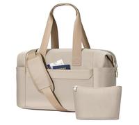 oscaurt Sac de voyage pour femme - 24 l - Imperméable - Bagage à main - Avec sac humide - Sac de toilette - Sac de clinique - Naissance - Pour les vacances et le travail, champagne, Utilité