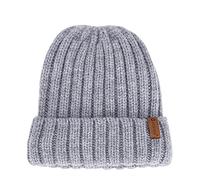 Oscenny Bonnet Homme Femme, Bonnets Tricotés en Laine Chunky Slouchy, Double Couche Doublé Chapeau Bonnet Tricoté par Câble, Épaissir Chapeau Thermique Coupe-Vent Unisexe Chapeaux Hiver L'automne