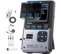Oscilloscope, DSO-TC4 Oscilloscope Numérique 3 en 1 Largeur de Bande 10MHz 48Ms/s Échantillonnage 13 Sortie de Signal Auto à une Touche Testeur de Transistors Électronique Testeur de Composants Charge