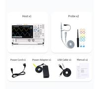Oscilloscope numérique 100 MHz, 12 bits 2 canaux FFT Analyseur de spectre Protocole Compteur de fréquence Voltmètre Oscilloscope portable 5 en 1 Multimètre Professionnel Capacité