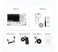 Oscilloscope numérique 200 MHz 12 bits 2 canaux pour usage professionnel, capacité de résolution de signal supérieure blanc