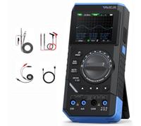 Oscilloscope numérique 3 en 1 avec générateur de signal 48 MSa/s Échantillonnage haute vitesse 10 MHz Bande passante 19999 Compte 7,1 cm TFT 3000 mAh Batterie rechargeable portable pour laboratoire