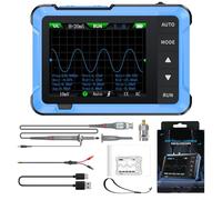 Oscilloscope numérique portable 10 MHz 48 MS/s avec générateur de signal portable pour mini scope pour test électronique, déclencheur automatique, écran LCD 71,1 cm, rechargeable par USB