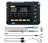 Oscilloscope numérique portable, analyseur de signal portable, bande passante 200 kHz, échantillonnage 2,5 MSa/s, écran LCD de 2,8 pouces, automatique à un bouton, plage ± 400 V, charge de type C