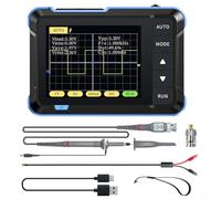Oscilloscope numérique portable, portable pour mini portée 200 kHz, analyseur de signal d'entrée de gamme, compteur de test alimenté par piles, oscilloscope de laboratoire éducatif (haut)