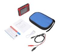 Oscilloscope portable 2.8" numérique, 2.5MS / s, bande passante 200K, batterie longue durée rouge - Précision et modes auto, idéal pour dépannage auto et formation électronique