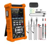 Oscilloscope portable, bande passante de 50 MHz, générateur de signaux multimètre/oscilloscope numérique 3 en 1 AIOMEST, fréquence d'échantillonnage de 280 Méch./s(Orange)