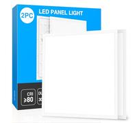 Oscilunaria Panneau LED plafond 60x60 (lot de 2), dalle LED 60x60 encastrable, éclairage de plafond avec technologie CCT 3-en-1 - température de couleur et lumens réglables, UGR≤23, IP44 (2 pièces)