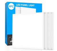 Oscilunaria Panneau LED plafond 60x60 (lot de 4), dalle LED 60x60 encastrable, éclairage de plafond avec technologie CCT 3-en-1 - température de couleur et lumens réglables, UGR≤23, IP44 (4 pièces)