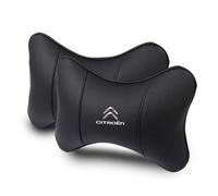 OscitY 2PCS Voiture Cuir Appui-Tête, pour Citroen ami AMI Xsara Picasso Berlingo C1 C2 C3 Aircross C4 Nuque Soutien Coussin Réglable Respirant Confortable Car siège Accessoires,A/Black