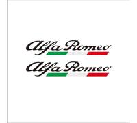 OscitY 2PCS Voiture Emblèmes Logo Sticker, pour Alfa Romeo Alfa Alfetta Spider Brera Matta Mito Stelvio Giulia Signe Badge Remplacement Emblème Car Style décorer Accessoires