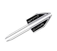 OscitY 2PCS Voiture Métal Emblèmes Logo Couteau latéral Sticker, pour Alfa Romeo Giulietta Signe Badge Remplacement Emblème Car Style décorer Accessoires,A/Black