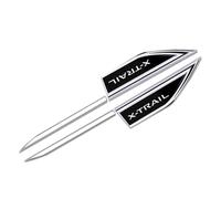 OscitY 2PCS Voiture Métal Emblèmes Logo Couteau latéral Sticker, pour NIS-san X-Trail XTRAIL T30 T31 T32 Signe Badge Remplacement Emblème Car Style décorer Accessoires,A/Black