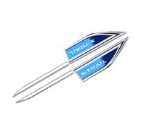 OscitY 2PCS Voiture Métal Emblèmes Logo Couteau latéral Sticker, pour NIS-san X-Trail XTRAIL T30 T31 T32 Signe Badge Remplacement Emblème Car Style décorer Accessoires,B/Blue