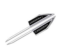 OscitY 2PCS Voiture Métal Emblèmes Logo Couteau latéral Sticker, pour Peugeot 107 108 206 207 207 CC 208 307 307 CC 308 308 CC 406 407 Signe Badge Remplacement Emblème Car Accessoires,A/Black
