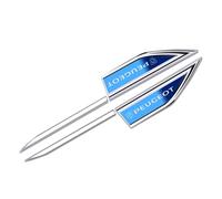 OscitY 2PCS Voiture Métal Emblèmes Logo Couteau latéral Sticker, pour Peugeot 107 108 206 207 207 CC 208 307 307 CC 308 308 CC 406 407 Signe Badge Remplacement Emblème Car Accessoires,B/Blue