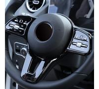 OscitY Voiture ABS Garniture De Volant, pour Mercedes-Benz GLB Volants moyeux Garniture Anti-Usure Volant Décorative Car Intérieur Accessoires,B/Black