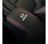 OscitY Voiture Cuir Boîte d'accoudoir Housses d’accoudoirs, pour Mazda CX-5 2013-2014 Console Centrale Imperméable Confortables Car Accessoire,A/Black Red