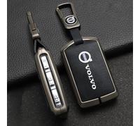 OscitY Voiture Cuir clé Coques,pour Volvo XC40 S60 New Energy S90 XC90 V60 V90 clés Sac Shell Etuis Coque imperméable Anti-Rayures Anti-poussière Protéger Accessoires,A/Black-Gun Color