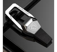 OscitY Voiture Cuir Porte-clés, pour Peugeot 107 108 206 207 207 CC 208 307 307 CC 308 308 CC 406 407 Porte-clés Personnalisé Remplacement Anti-Perte Cadeaux Famille Cadeau Car Accessoires