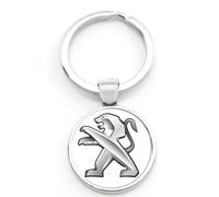 OscitY Voiture Cuir Porte-clés, pour Peugeot 107 108 206 207 207 CC 208 Porte-clés Personnalisé Remplacement Anti-Perte Cadeaux Famille Cadeau Car Accessoires,A-F