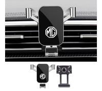 OscitY Voiture Support Téléphone, pour MG ZS 2017-2023 Grille d'Aération Rétractable,Super Plus Stable 360° Rotation Multifonctionnel Socles,B/Silver