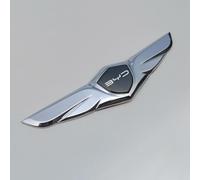 OscitY Voiture Zinc Alliage Emblèmes Logo Sticker, pour BYD Song Qin Han EV Tang DM 2018 Plus Song Pro Max Yuan Signe Badge Remplacement Emblème Car Style décorer Accessoires,A/Black-Silver