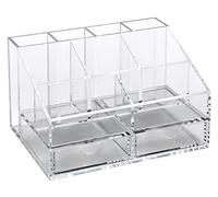 Osco Clear Acrylic Desk Organiser with Two Drawers AD02