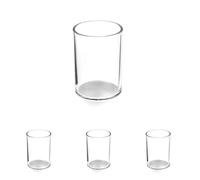 Osco Clear Acrylic Round Pen Pot TS-120390 70 x 75 x 102 mm (Lot de 4)