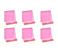 OSCO Lot de 6 supports de téléphone intelligent en acrylique fluo | Support mobile | Station d'accueil pour téléphone portable | Support d'appareil | H 9 x l 8,5 x P 7,2 cm