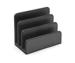 Osco Porte-lettres en similicuir - noir