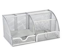 Osco Réf Dt5 S Organiseur De Bureau Avec Pieds En Caoutchouc Anti-Traces Argenté Taille L