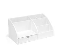Osco White Hi-Gloss Desk Organiser AD01-OW Blanc
