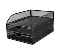 Osco Wiremesh 2 Drawer Papersorter - Black
