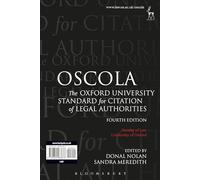 OSCOLA: The Oxford University Standard for Citation of Legal Authorities