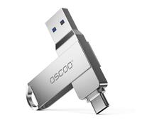 OSCOO 128Go clé USB 3.1 Gen1 Jump Drive Mémoire Stick Double USB-C & USB-A Interface Clé USB Flash pour iPhone 15/16, Mac, téléphones Android, tablettes, Mac, Windows-Sauvegarde Photo et vidéo