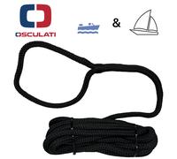 Osculati Corde D'Amarrage + Œil Voile Bateau Marin Corde 20Mm X 12M Noir